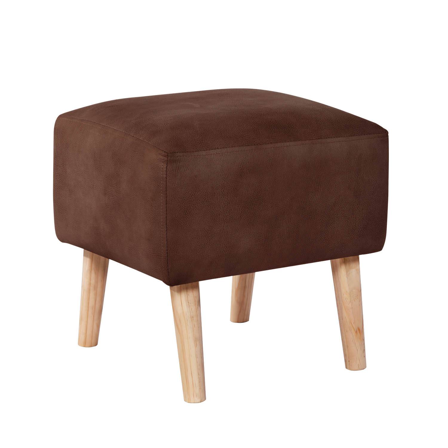 POUF LATAM HOME BURDEOS CUERO KENTUCKY CAFE MORO - 1