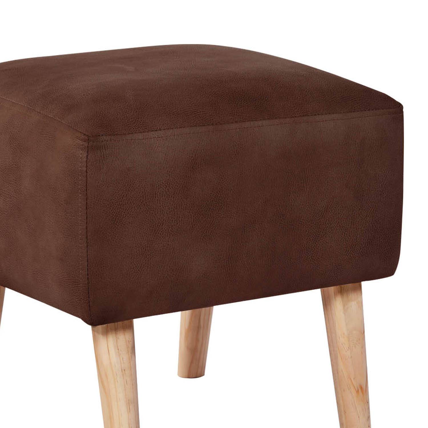 POUF LATAM HOME BURDEOS CUERO KENTUCKY CAFE MORO - 2