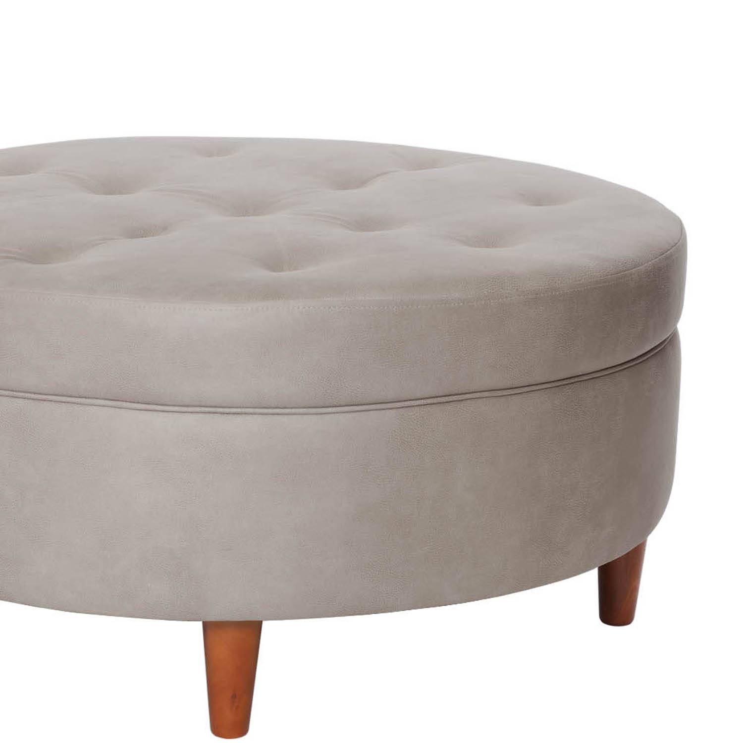 POUF LATAM HOME PARIS CUERO KENTUCKY GRIS - 2