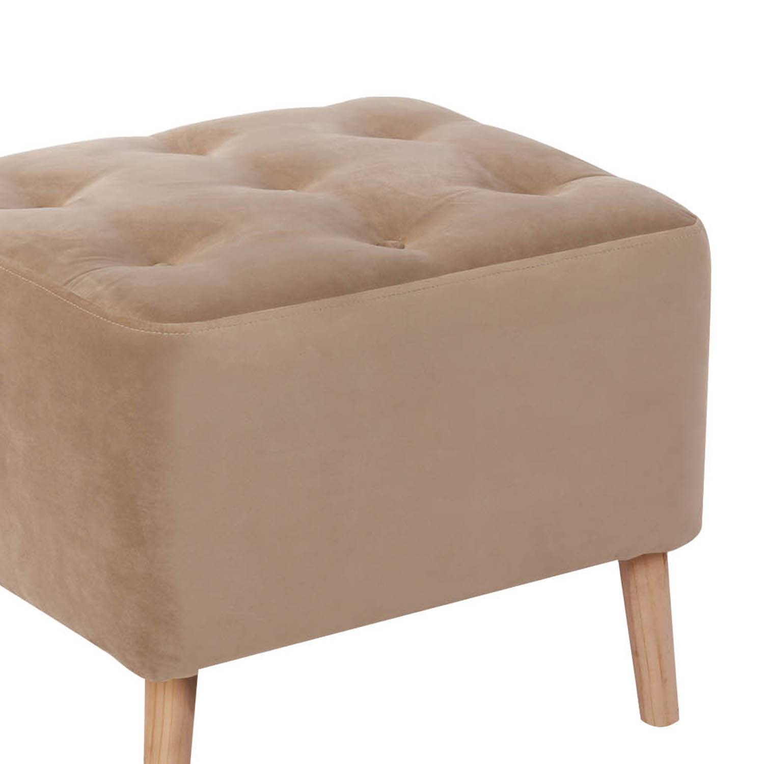 POUF LATAM HOME LYON BEIGE TELA VELVET - 2