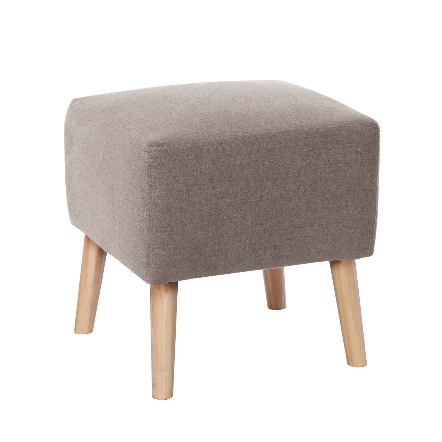 POUF LATAM HOME BURDEOS LINO GRIS CLARO - 1