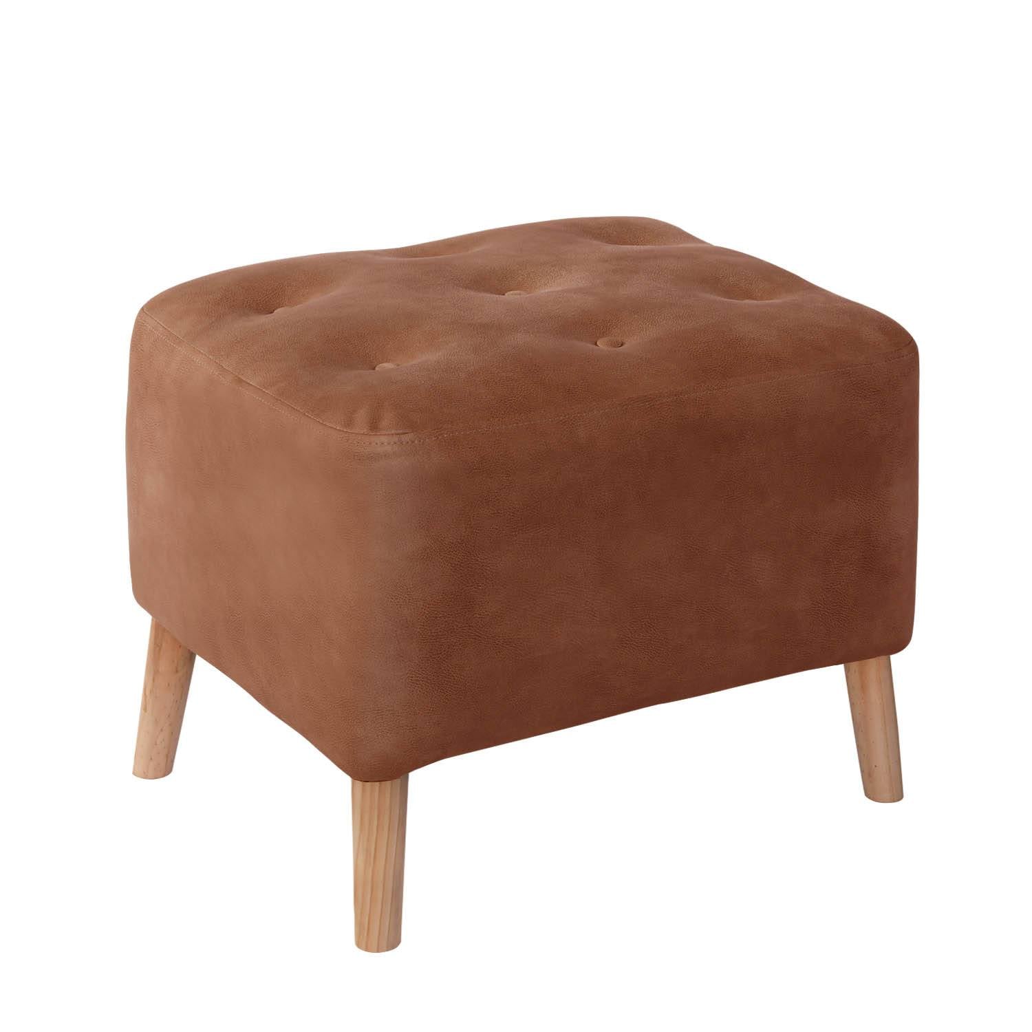 POUF LATAM HOME LYON CUERO KENTUCKY TABACO - 1
