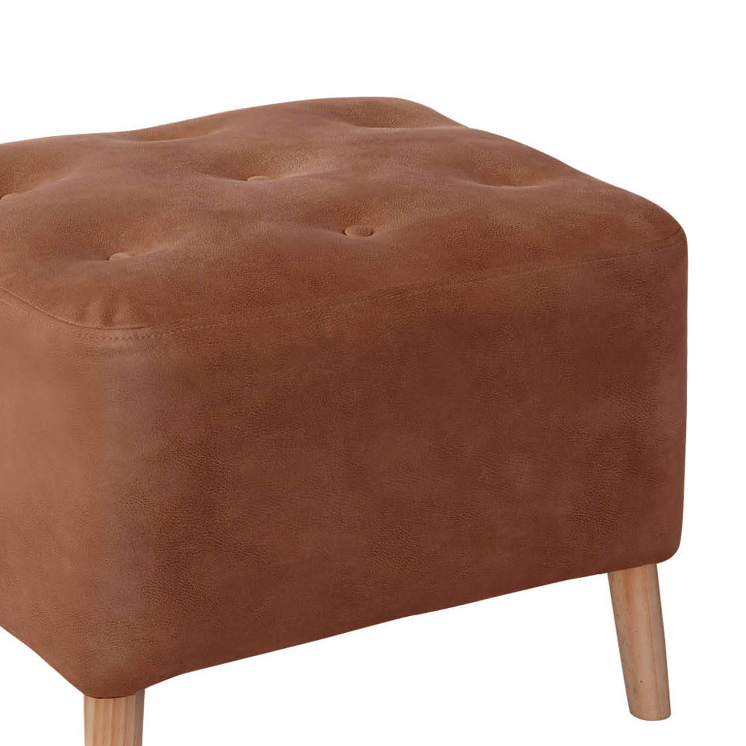 POUF LATAM HOME LYON CUERO KENTUCKY TABACO - 2