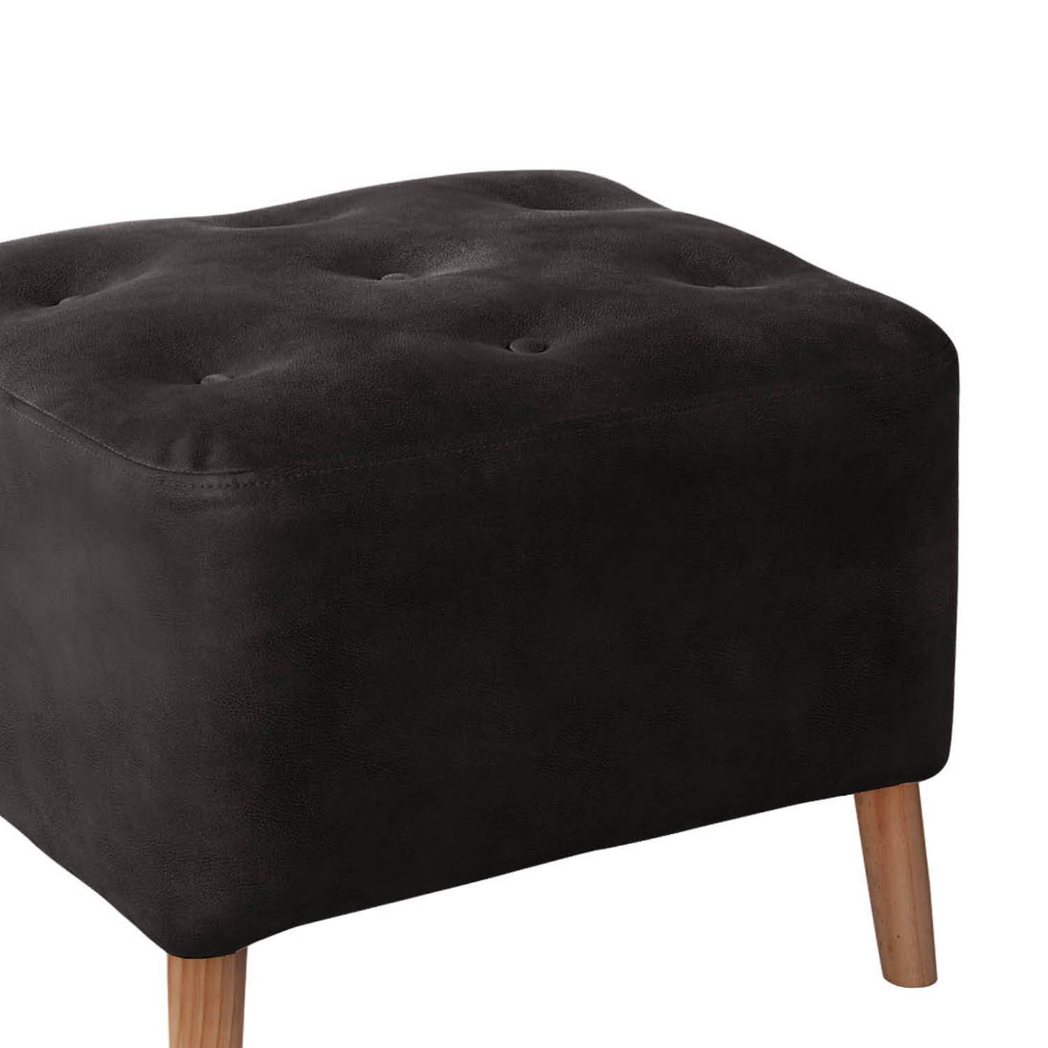 POUF LATAM HOME LYON CUERO KENTUCKY NEGRO - 2