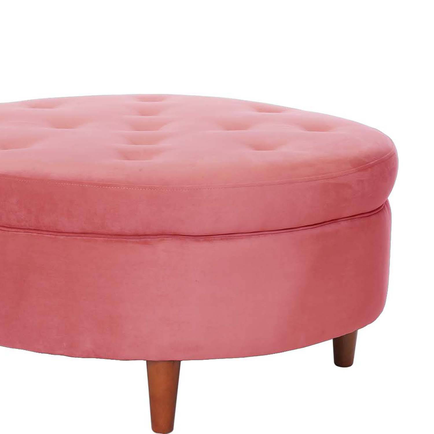POUF LATAM HOME PARIS PALO ROSA TELA VELVET - 2