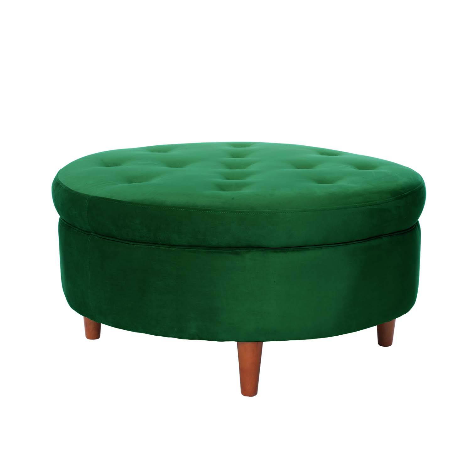 POUF LATAM HOME PARIS VERDE TELA VELVET - 1