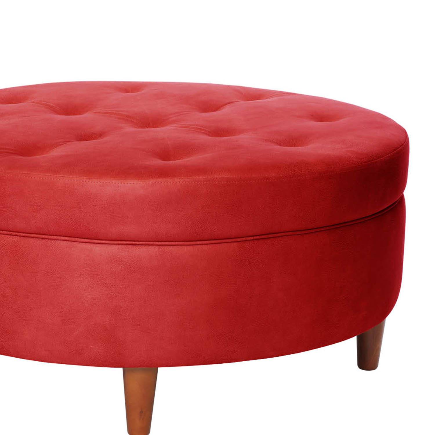 POUF LATAM HOME PARIS CUERO KENTUCKY ROJO - 2