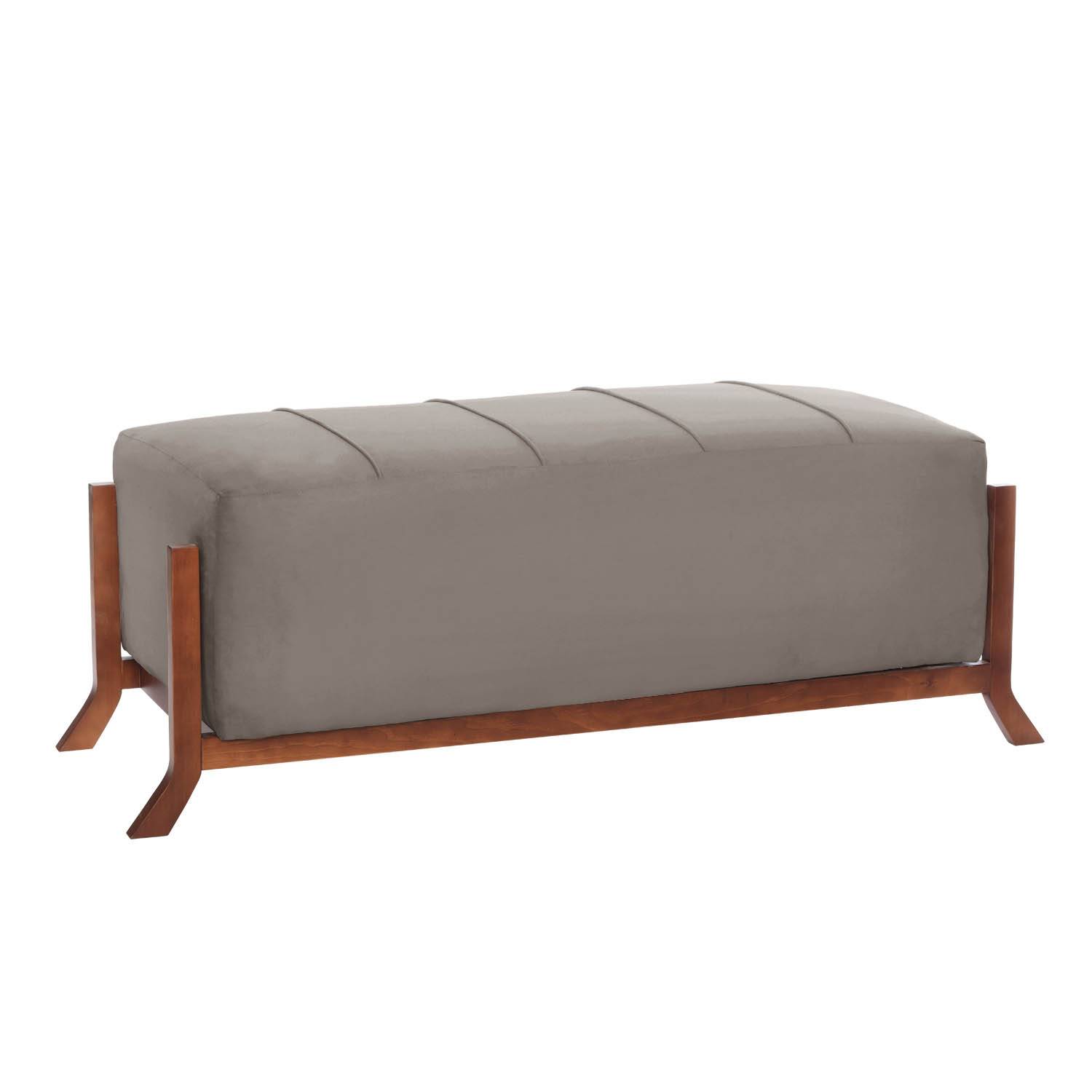 BANQUETA LATAM HOME MARSELLA GRIS TELA VELVET - 1