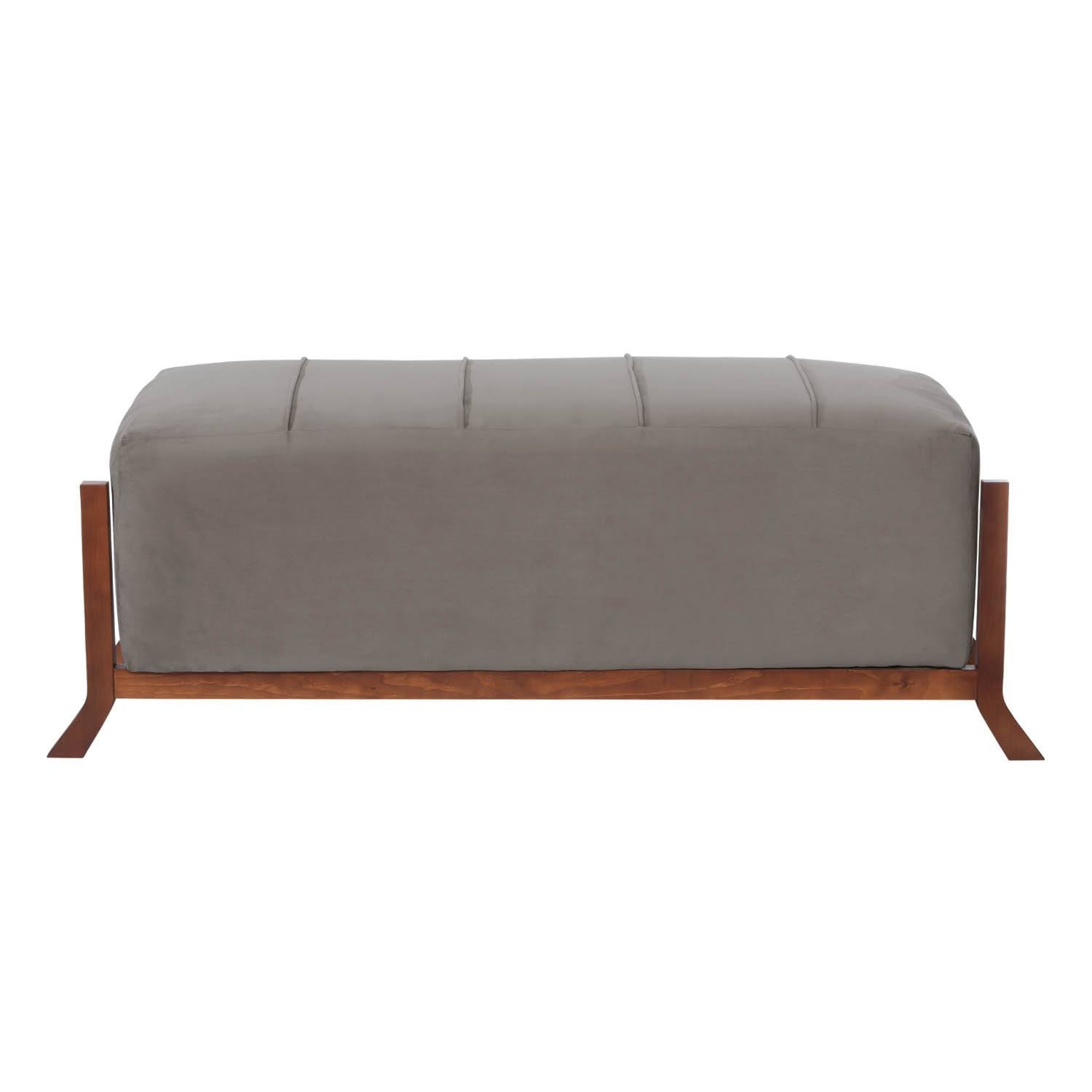BANQUETA LATAM HOME MARSELLA GRIS TELA VELVET - 2