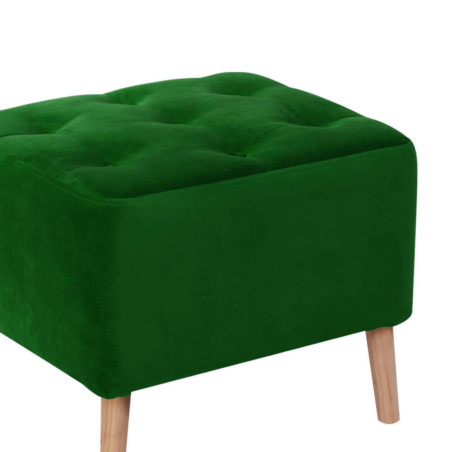 POUF LATAM HOME LYON VERDE TELA VELVET - 2