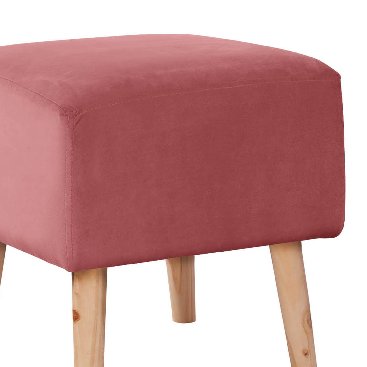 POUF LATAM HOME BURDEOS PALO ROSA TELA VELVET - 2