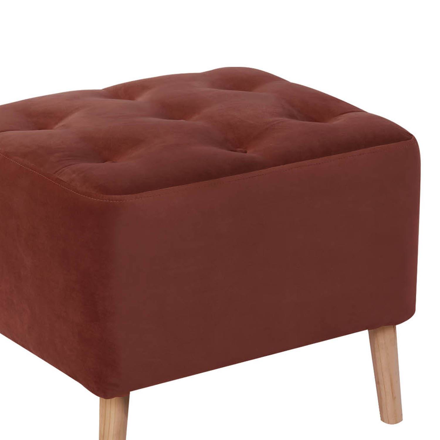 POUF LATAM HOME LYON CHOCOLATE TELA VELVET - 2