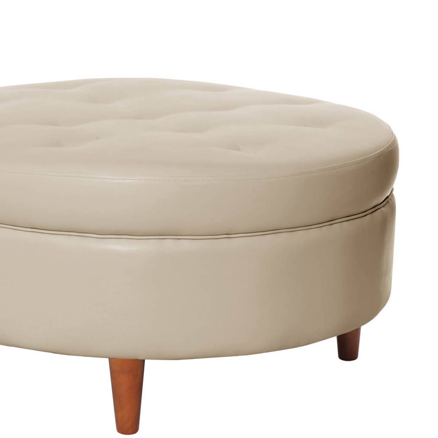 POUF LATAM HOME PARIS BEIGE PU - 2