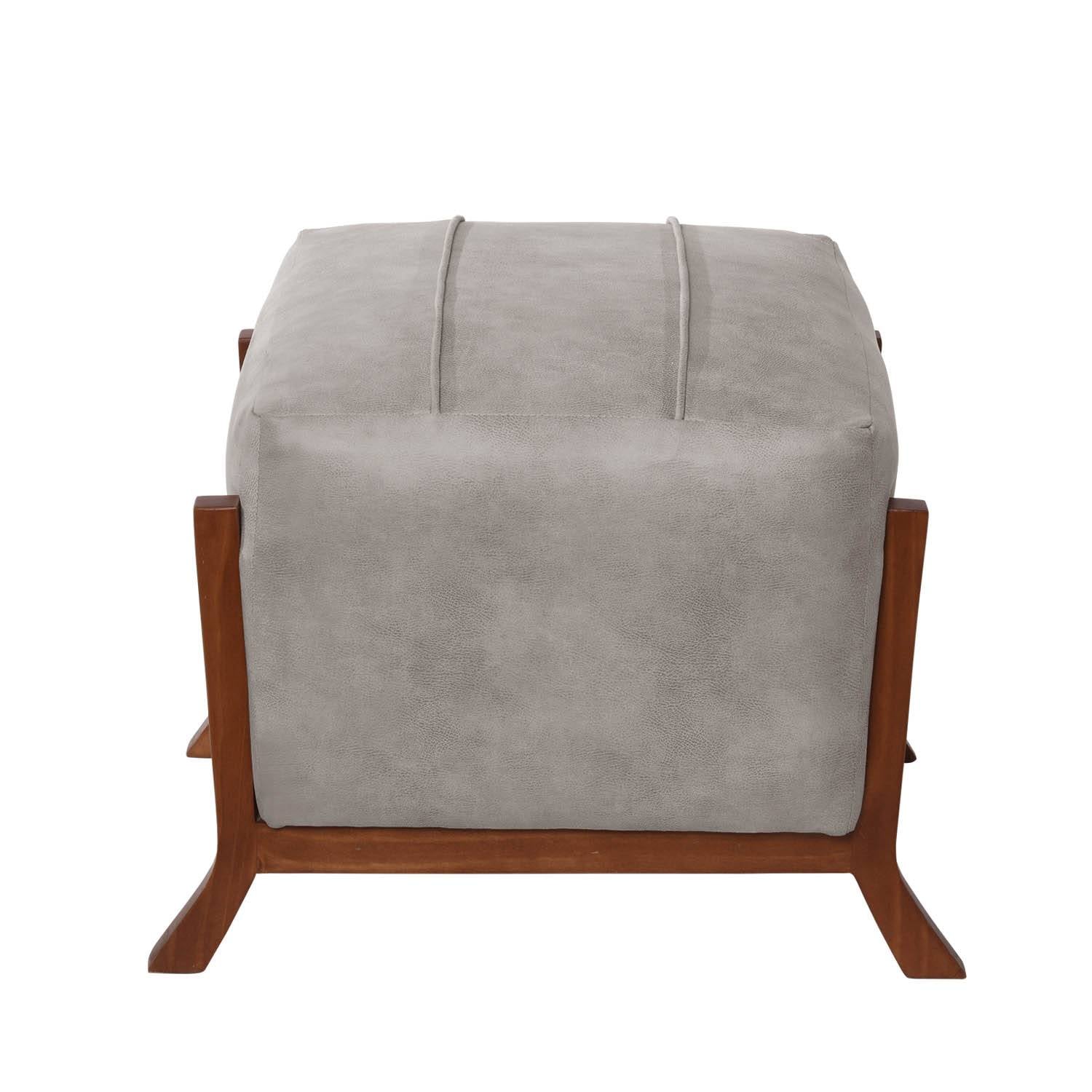 POUF LATAM HOME MARSELLA CUERO KENTUCKY GRIS - 2