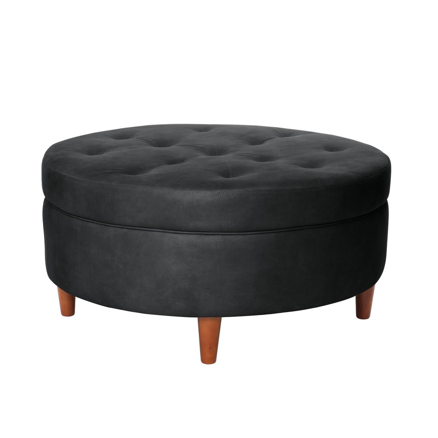 POUF LATAM HOME PARIS CUERO KENTUCKY NEGRO - 1