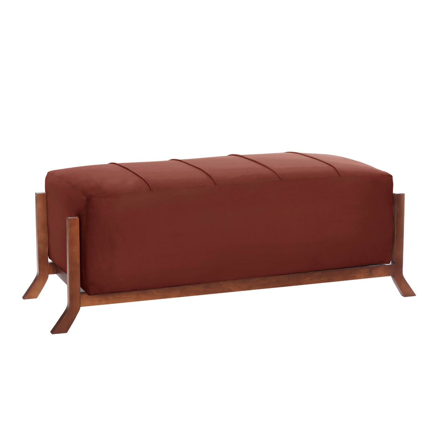 BANQUETA LATAM HOME MARSELLA CHOCOLATE TELA VELVET - 1