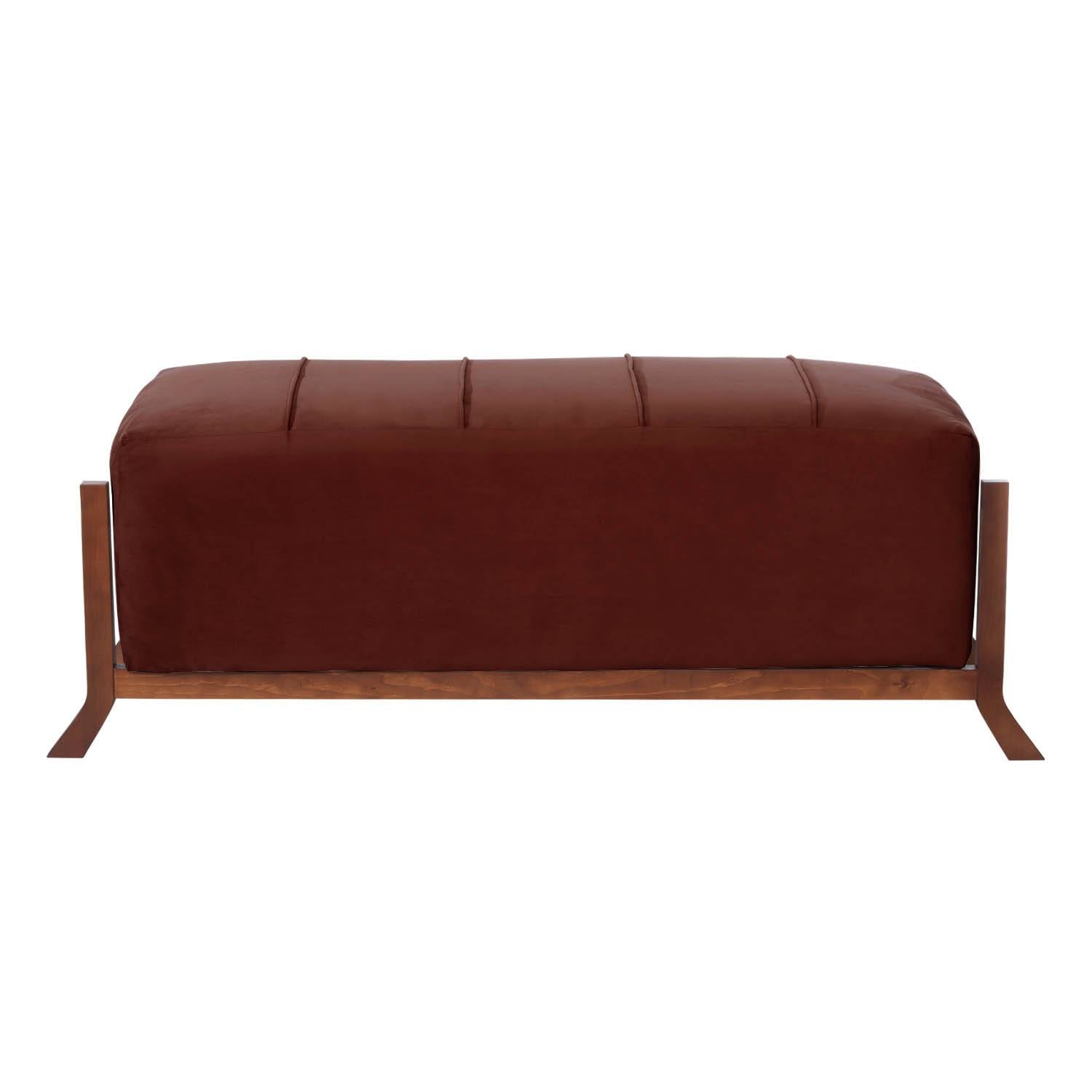 BANQUETA LATAM HOME MARSELLA CHOCOLATE TELA VELVET - 2