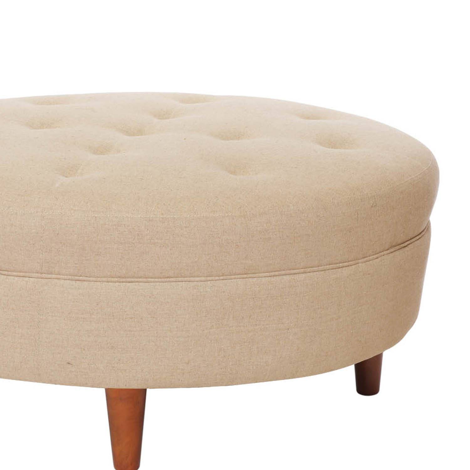 POUF LATAM HOME PARIS LINO BEIGE NATURAL - 2