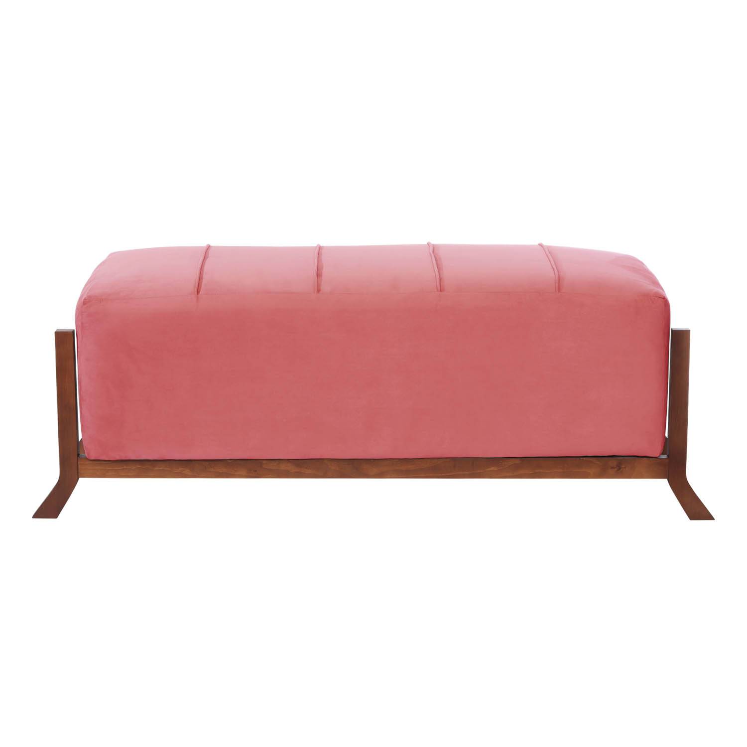 BANQUETA LATAM HOME MARSELLA PALO ROSA TELA VELVET - 2
