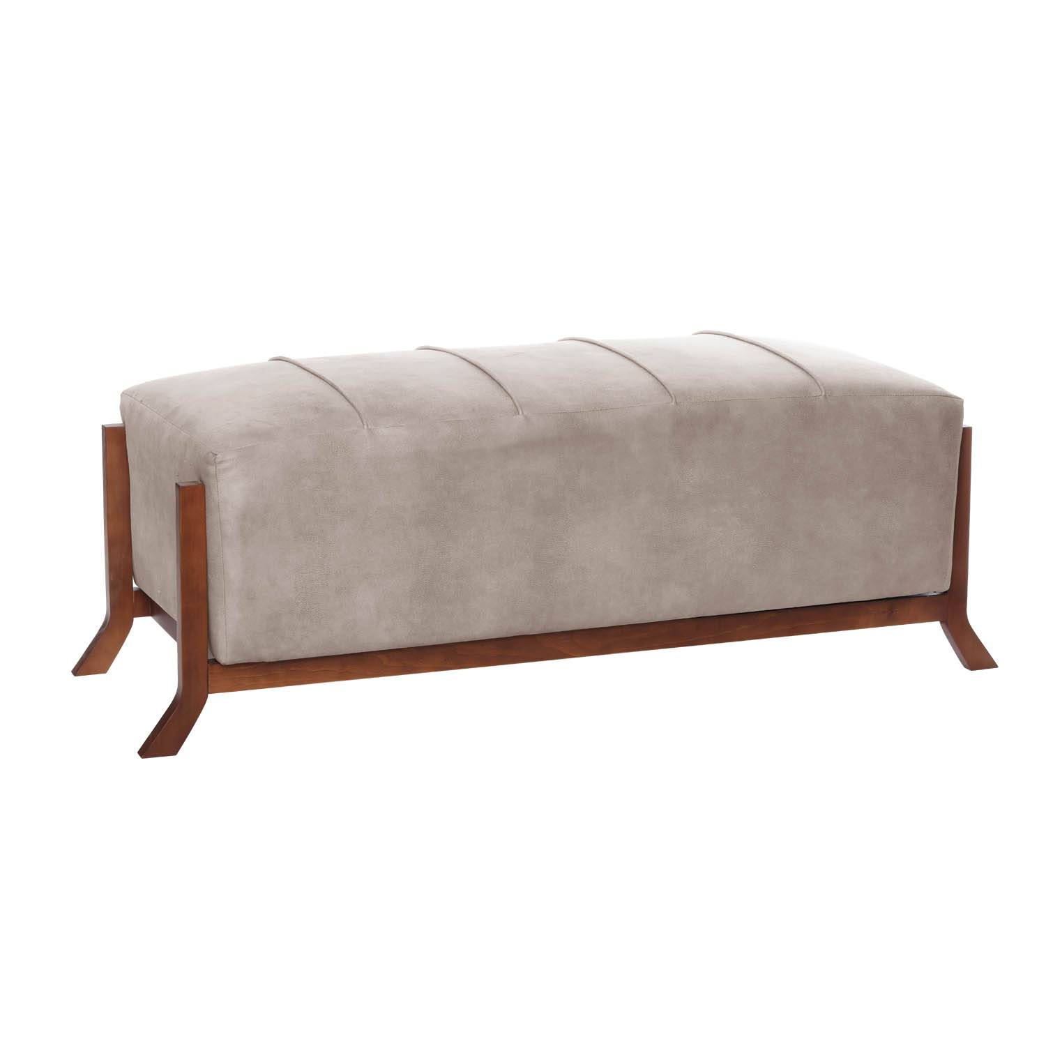 BANQUETA LATAM HOME MARSELLA CUERO KENTUCKY GRIS - 1
