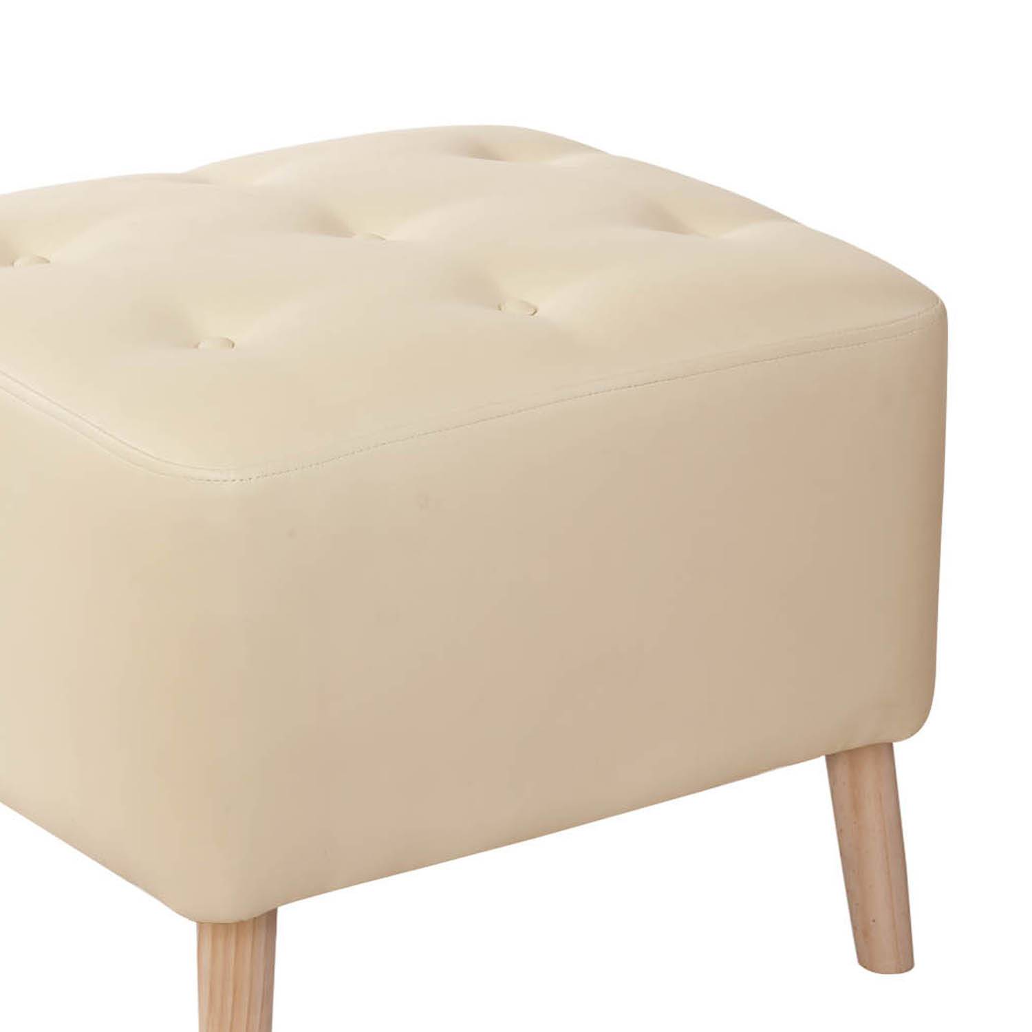 POUF LATAM HOME LYON BEIGE PU - 2