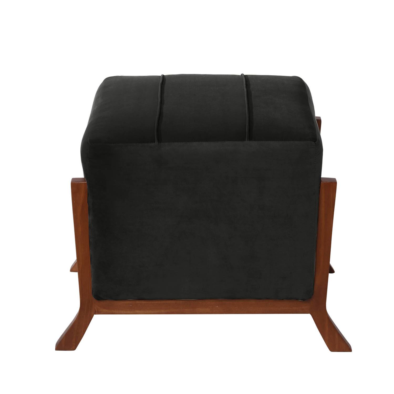 POUF LATAM HOME MARSELLA NEGRO TELA VELVET - 2