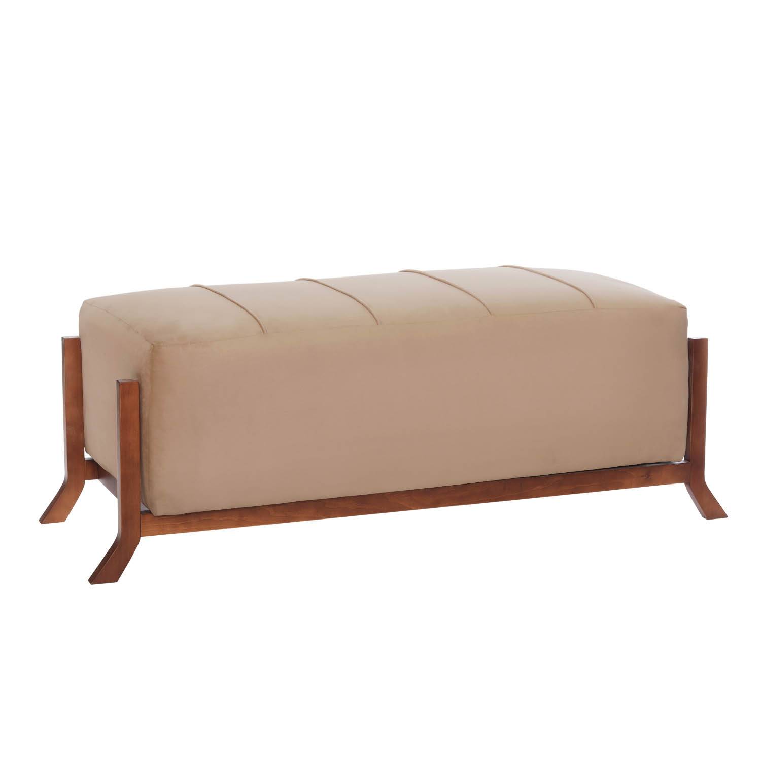BANQUETA LATAM HOME MARSELLA BEIGE TELA VELVET - 1