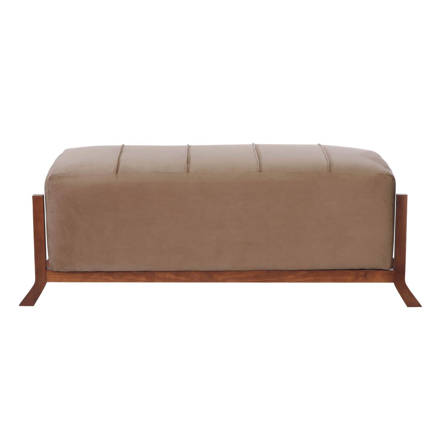 BANQUETA LATAM HOME MARSELLA BEIGE TELA VELVET - 2