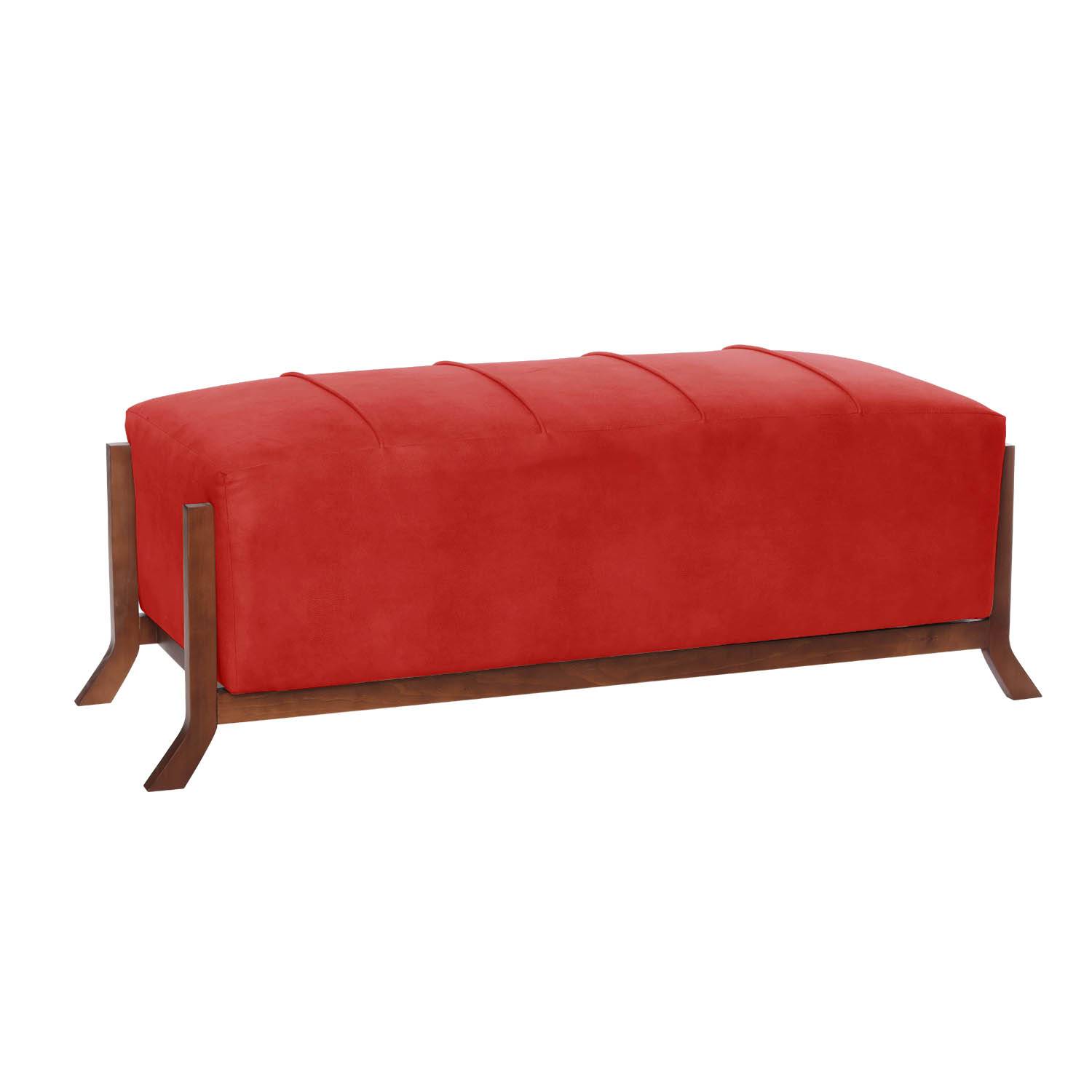 BANQUETA LATAM HOME MARSELLA CUERO KENTUCKY ROJO - 1