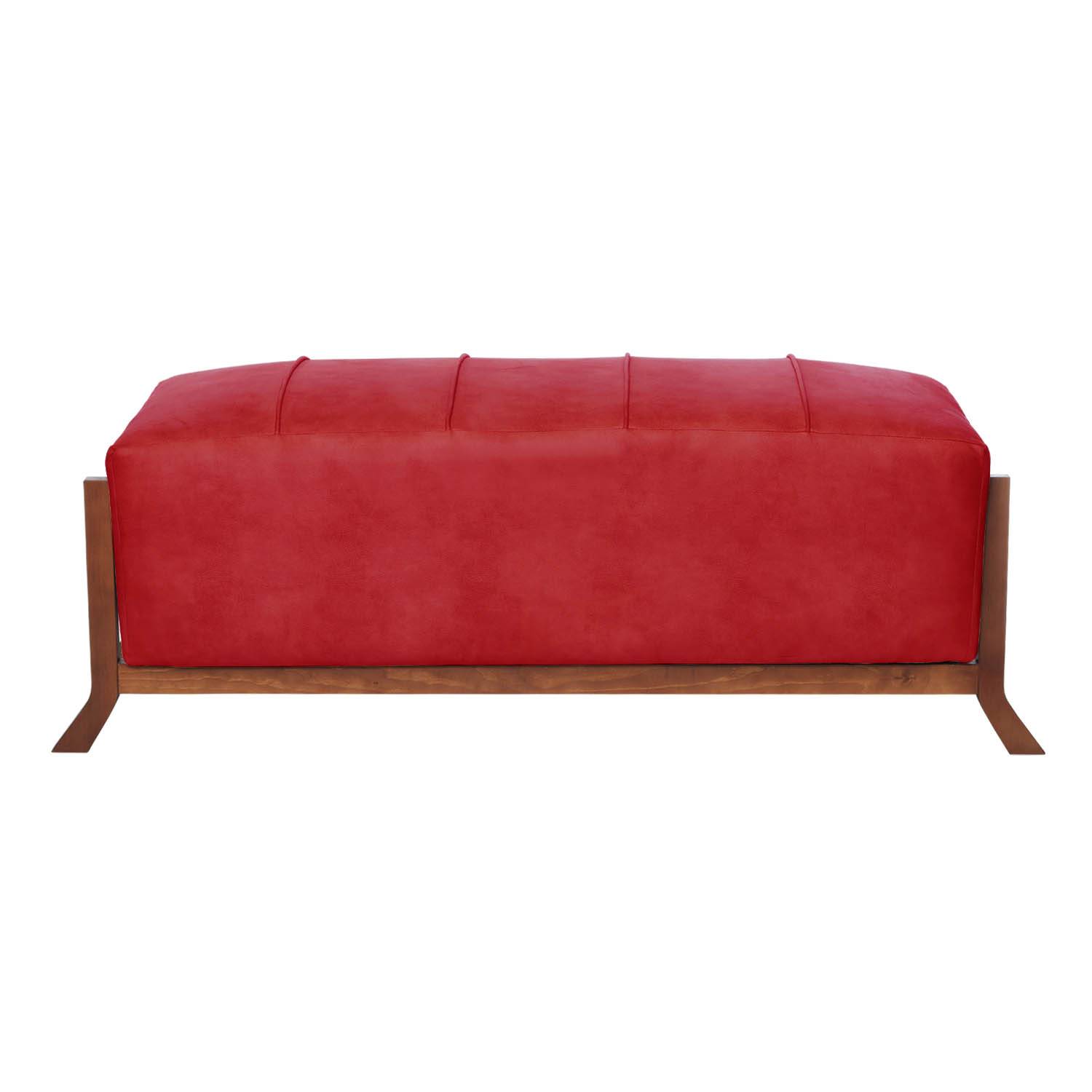 BANQUETA LATAM HOME MARSELLA CUERO KENTUCKY ROJO - 2