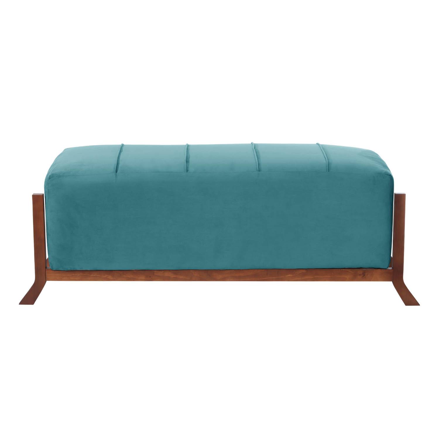BANQUETA LATAM HOME MARSELLA TURQUESA TELA VELVET - 2