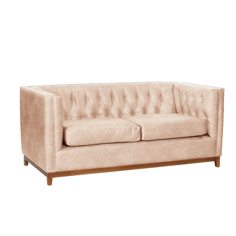 SOFÁ LATAM HOME ROMA 2 CUERPOS CUERO BEIGE COLORADO - 2