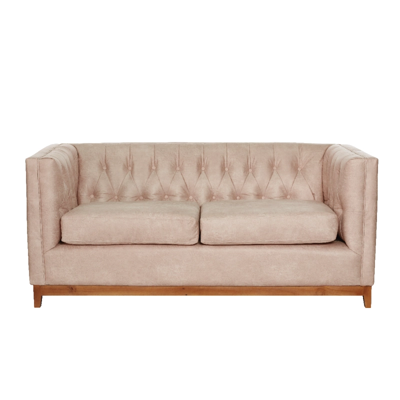 SOFÁ LATAM HOME ROMA 2 CUERPOS CUERO BEIGE COLORADO - 3