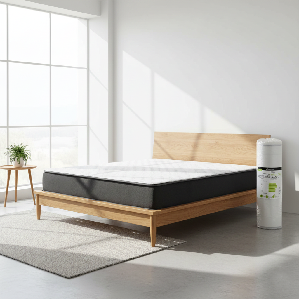 COLCHÓN LATAM HOME ZEN ROLLER 2 PLAZAS FOAM SOFT 150 X 200 X 20 CM - 1