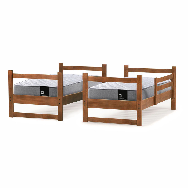 CAMAROTE LATAM HOME ZEN MADERA BEST DESMONTABLE 1 PLAZA CAFE CLARO - 3