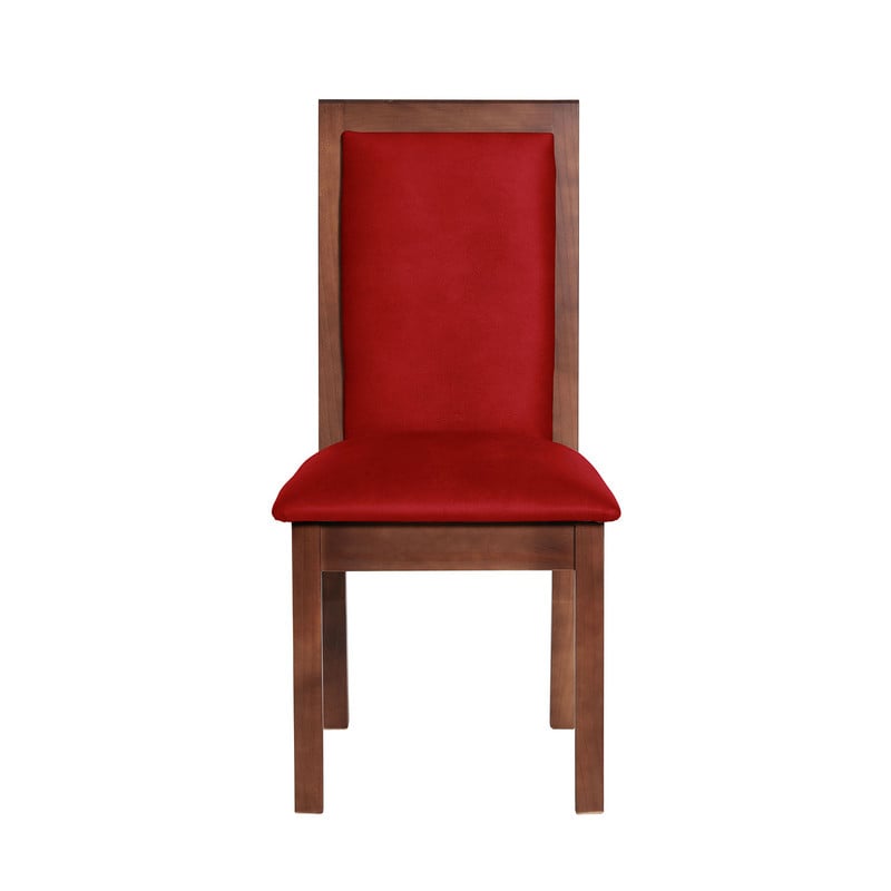 SILLA COMEDOR LATAM HOME GIRONA CUERO ROJO KENTUCKY - 1