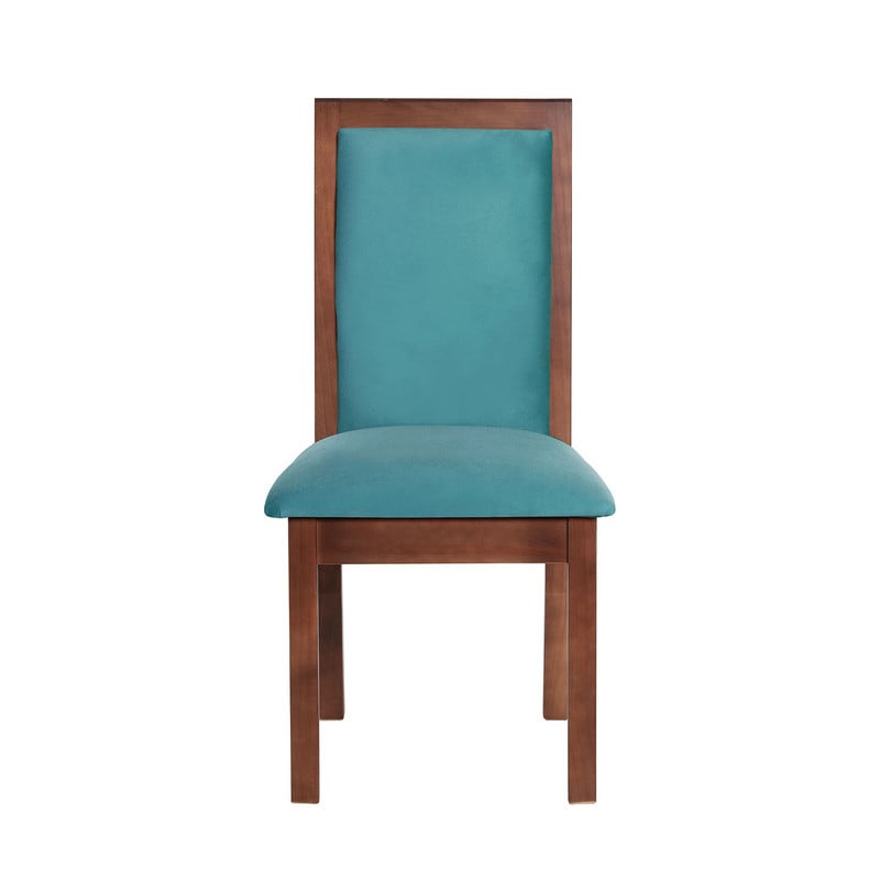 SILLA COMEDOR LATAM HOME GIRONA TURQUESA TELA VELVET - 1