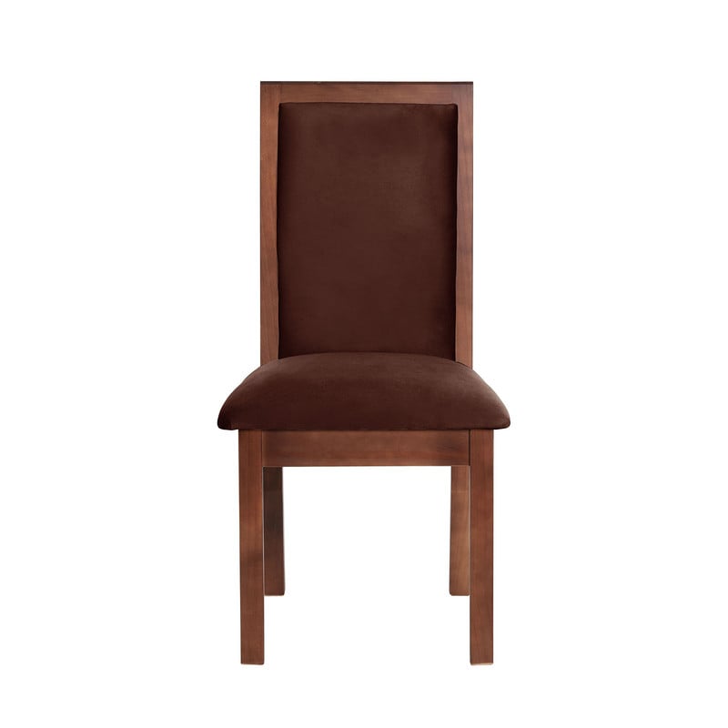 SILLA COMEDOR LATAM HOME GIRONA CHOCOLATE TELA VELVET - 1