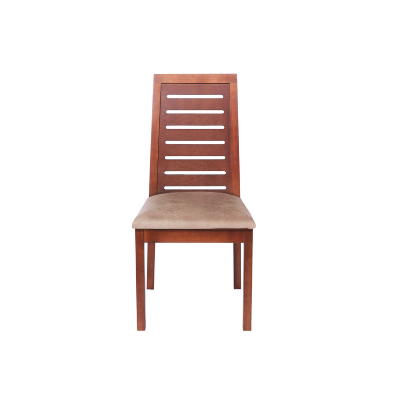 JUEGO DE COMEDOR BARCELONA 1400X1400 SILLA TENERIFE CUERO BEIGE - 4