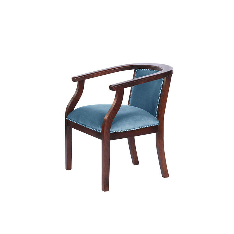 SITIAL LATAM HOME STUTTGART AZUL PETROLEO TELA VELVET - 2