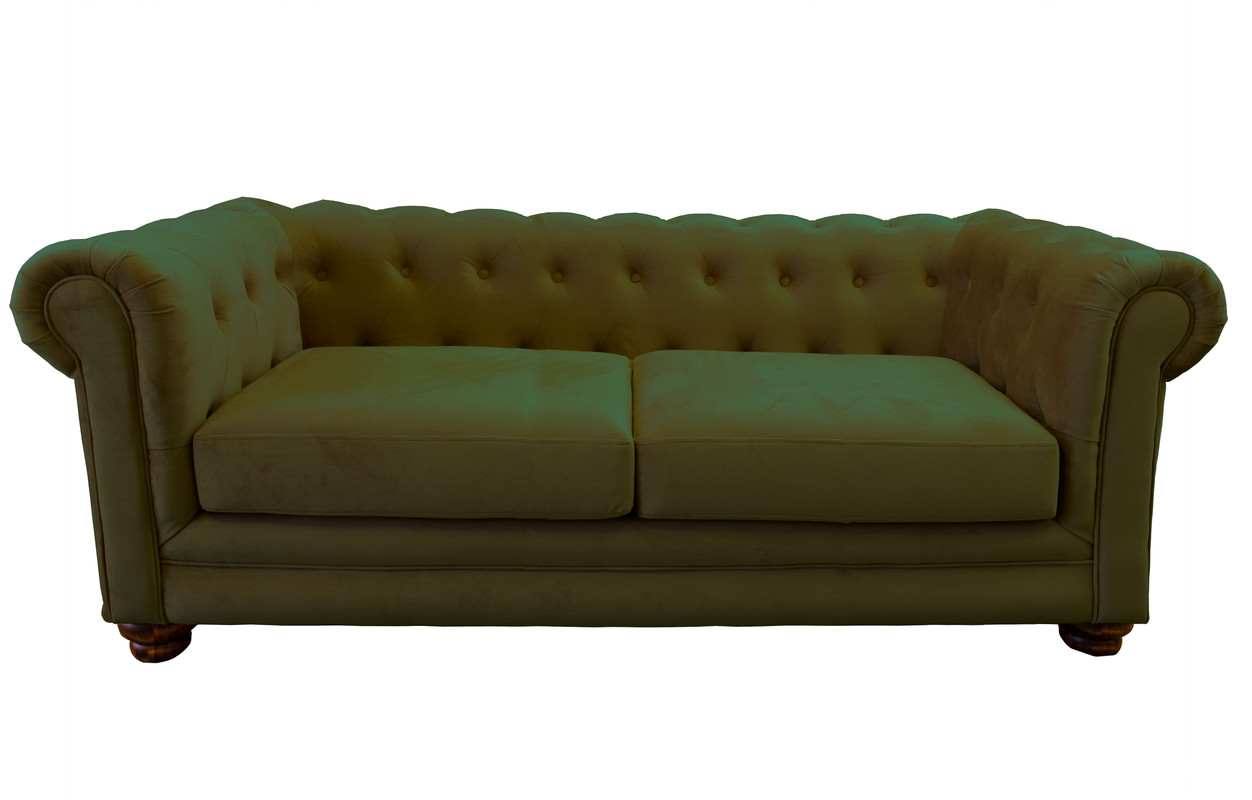 SOFÁ LATAM HOME FLORENCIA 3 CUERPOS VERDE TELA VELVET - 1