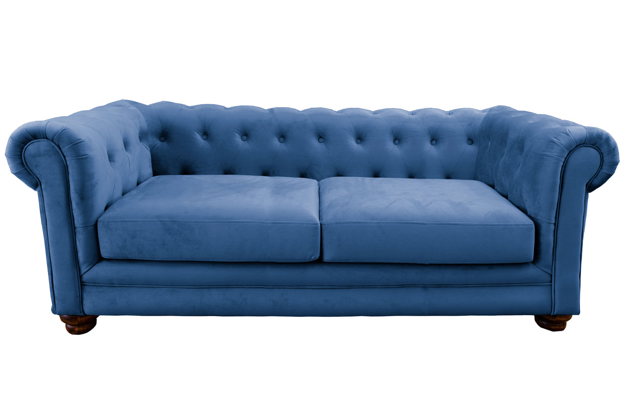 SOFÁ LATAM HOME FLORENCIA 3 CUERPOS AZUL PETROLEO TELA VELVET - 1