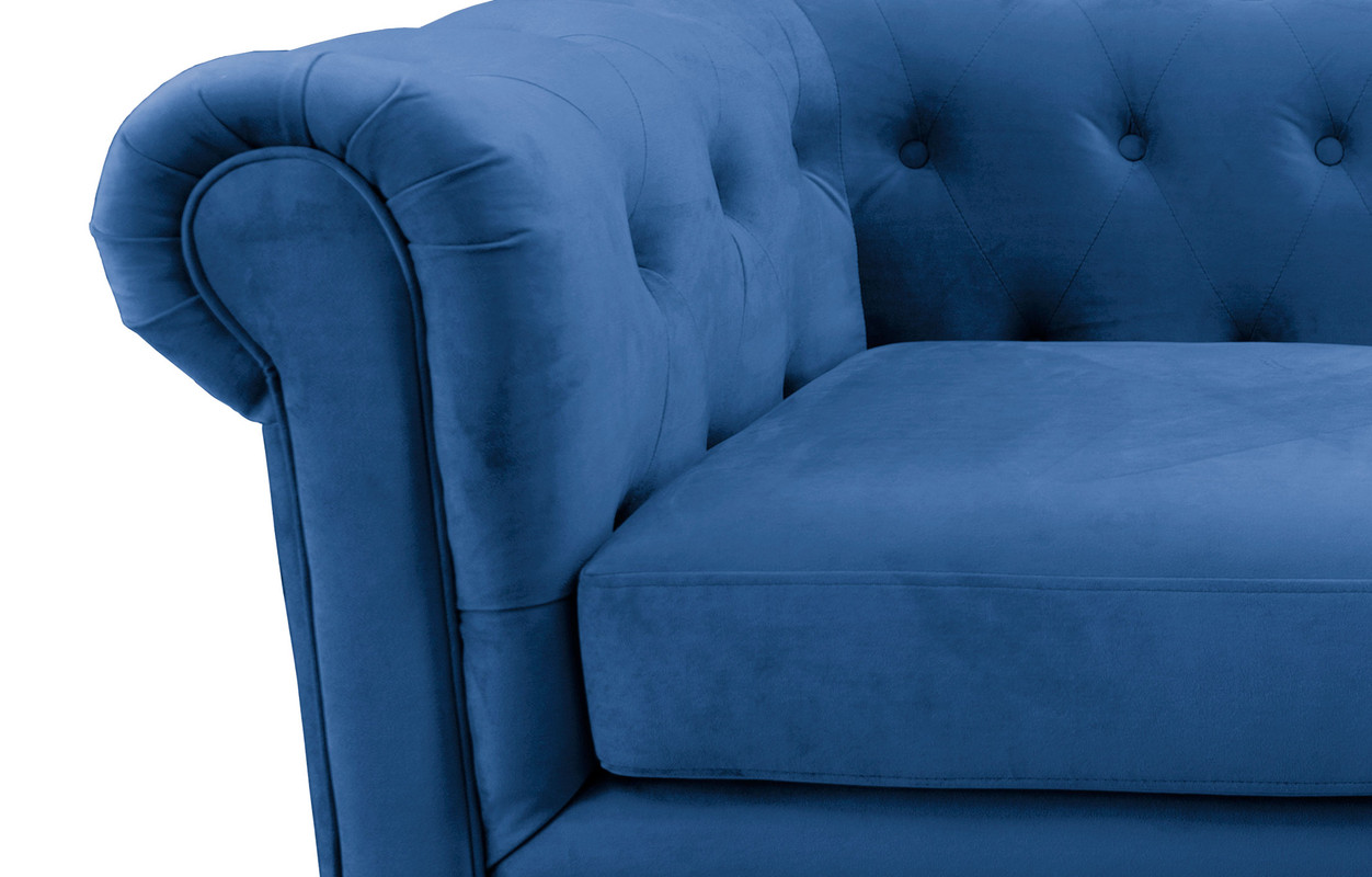SOFÁ LATAM HOME FLORENCIA 3 CUERPOS AZUL PETROLEO TELA VELVET - 4