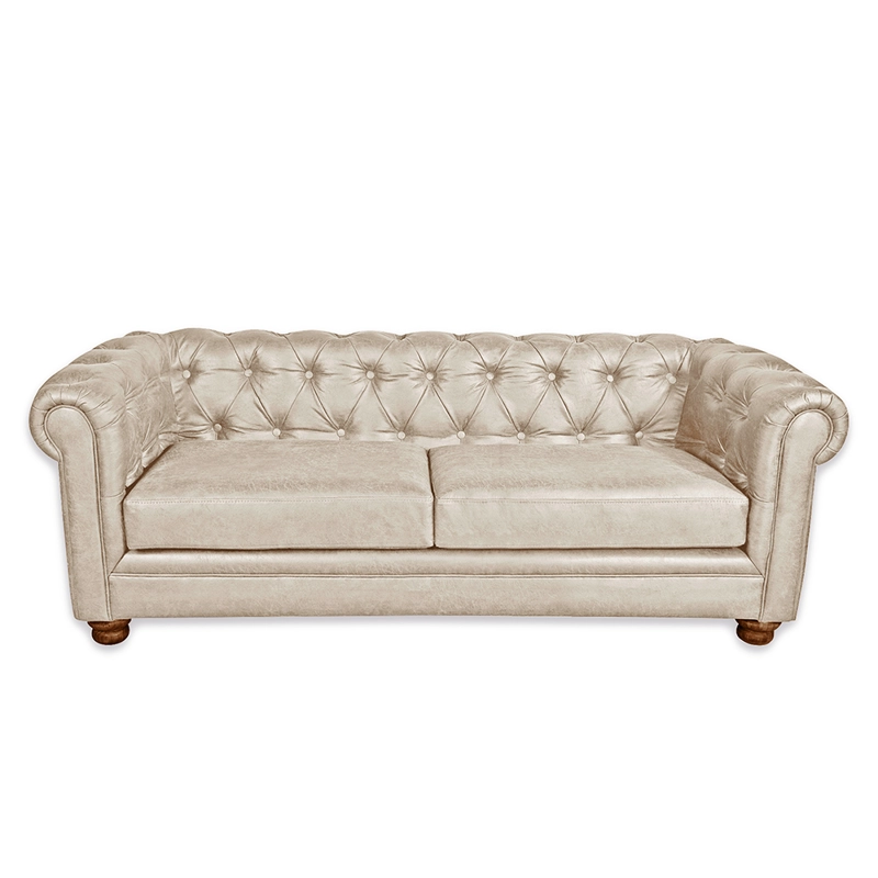 SOFÁ LATAM HOME FLORENCIA 3 CUERPOS CUERO BEIGE COLORADO - 2