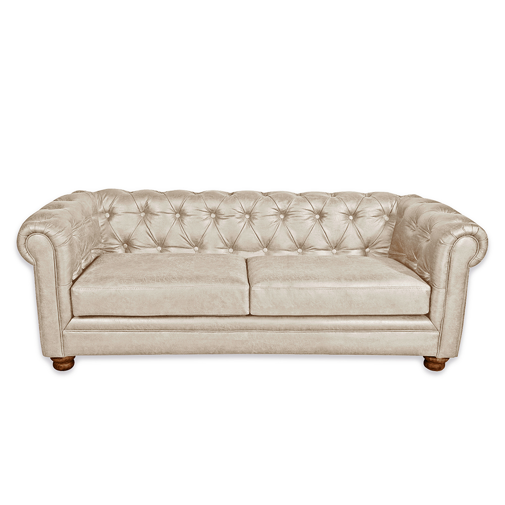 SOFÁ LATAM HOME FLORENCIA 3 CUERPOS CUERO BEIGE COLORADO - 2
