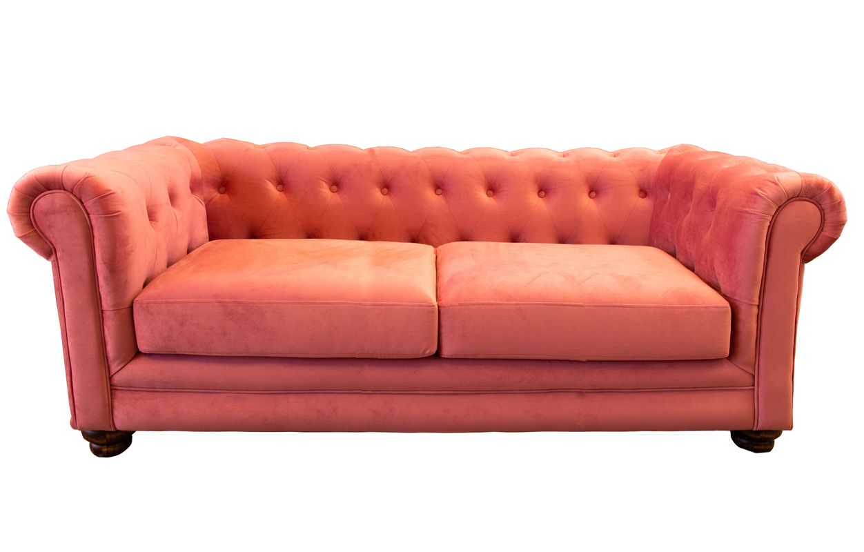 SOFÁ LATAM HOME FLORENCIA 3 CUERPOS PALO ROSA TELA VELVET - 1