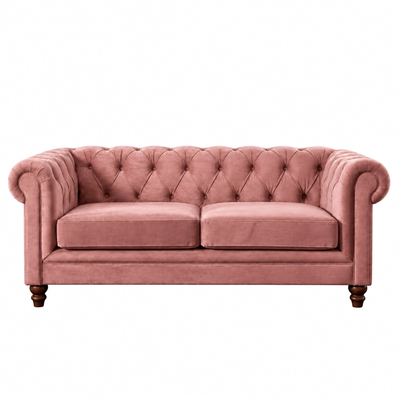 SOFÁ LATAM HOME FLORENCIA 3 CUERPOS PALO ROSA TELA VELVET - 2