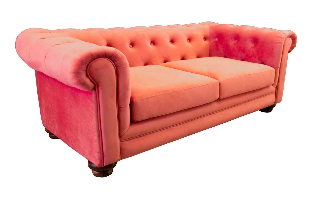 SOFÁ LATAM HOME FLORENCIA 3 CUERPOS PALO ROSA TELA VELVET - 2