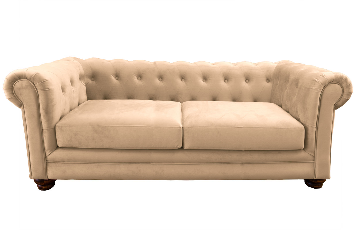 SOFÁ LATAM HOME FLORENCIA 3 CUERPOS BEIGE TELA VELVET - 1