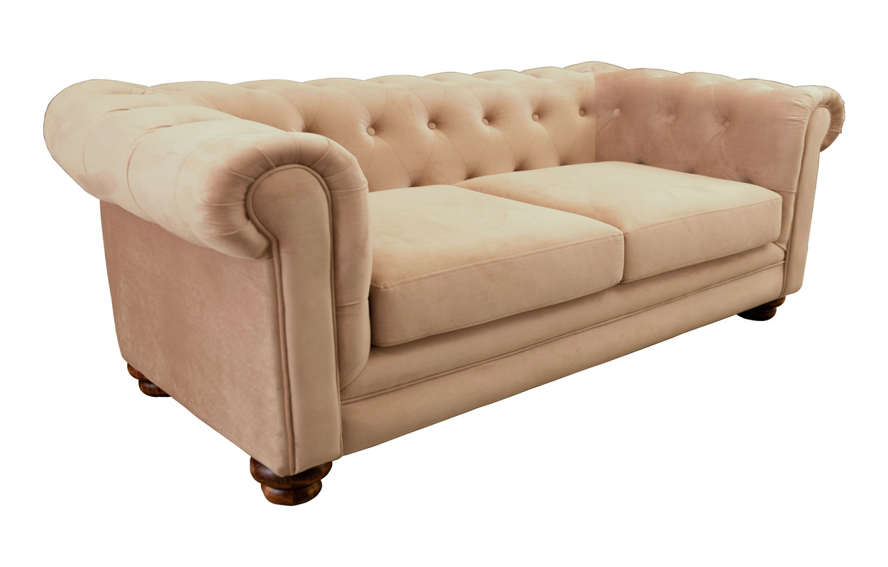 SOFÁ LATAM HOME FLORENCIA 3 CUERPOS BEIGE TELA VELVET - 2